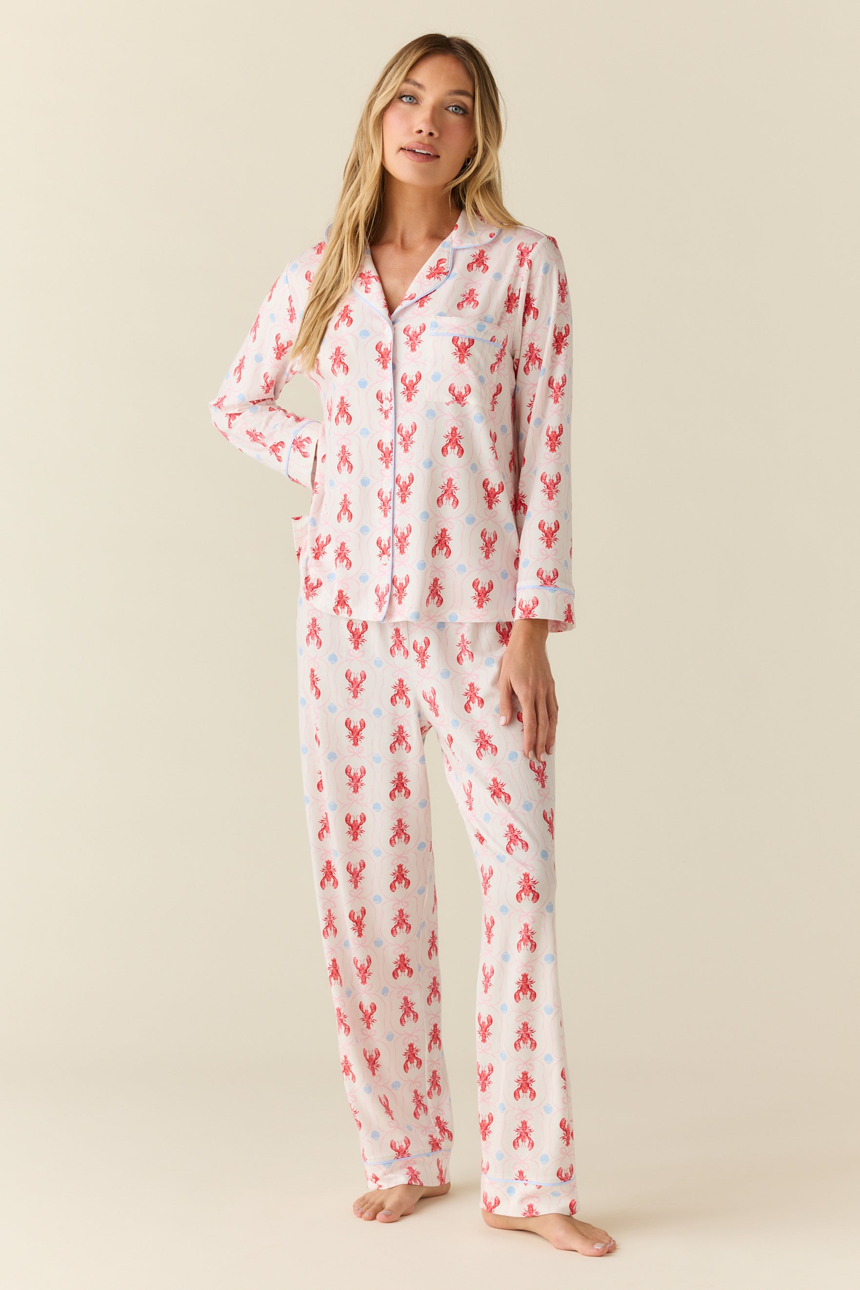 Aria TENCEL™ Lyocell Long PJ Set Nantucket