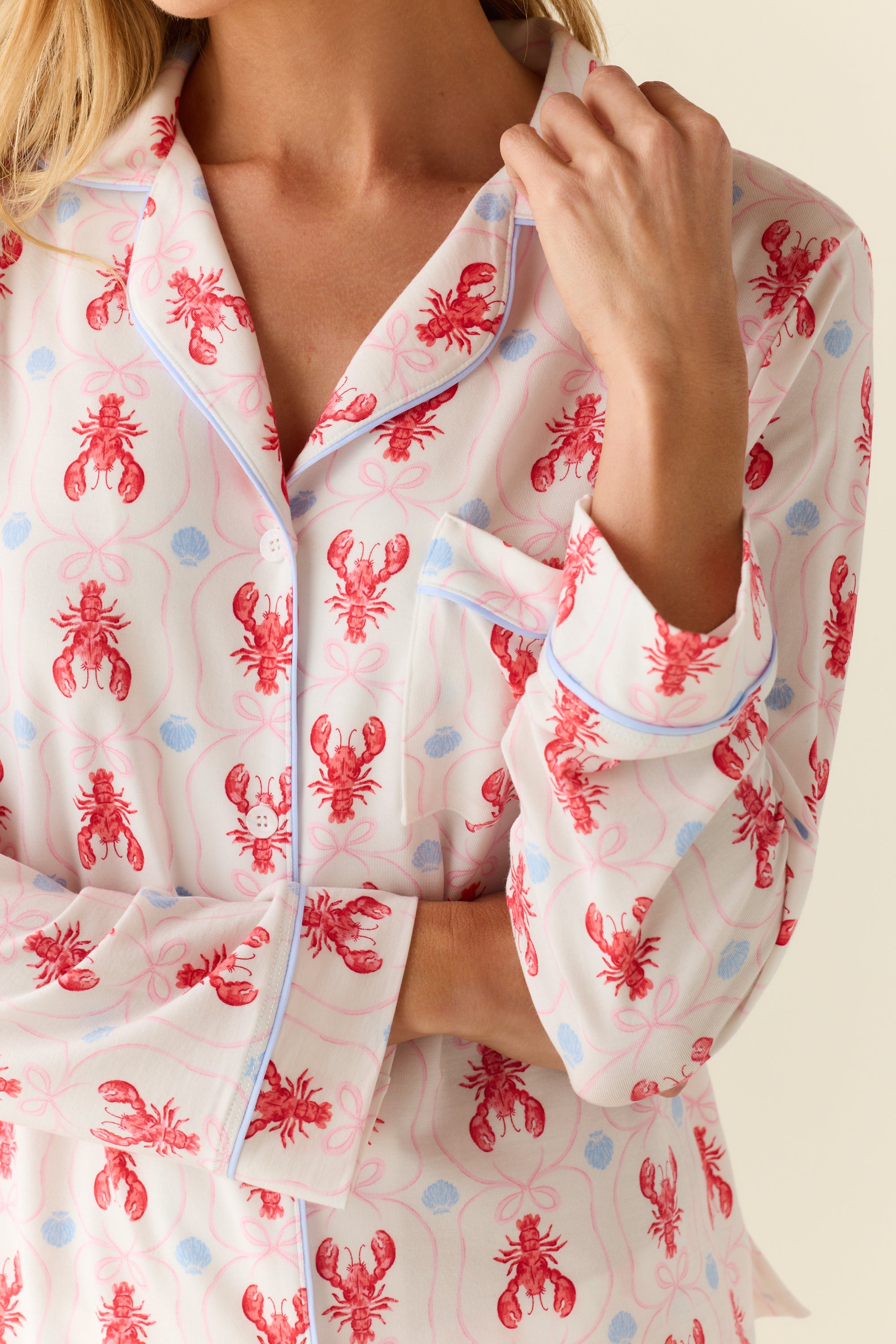 Aria TENCEL™ Lyocell Long PJ Set in Nantucket