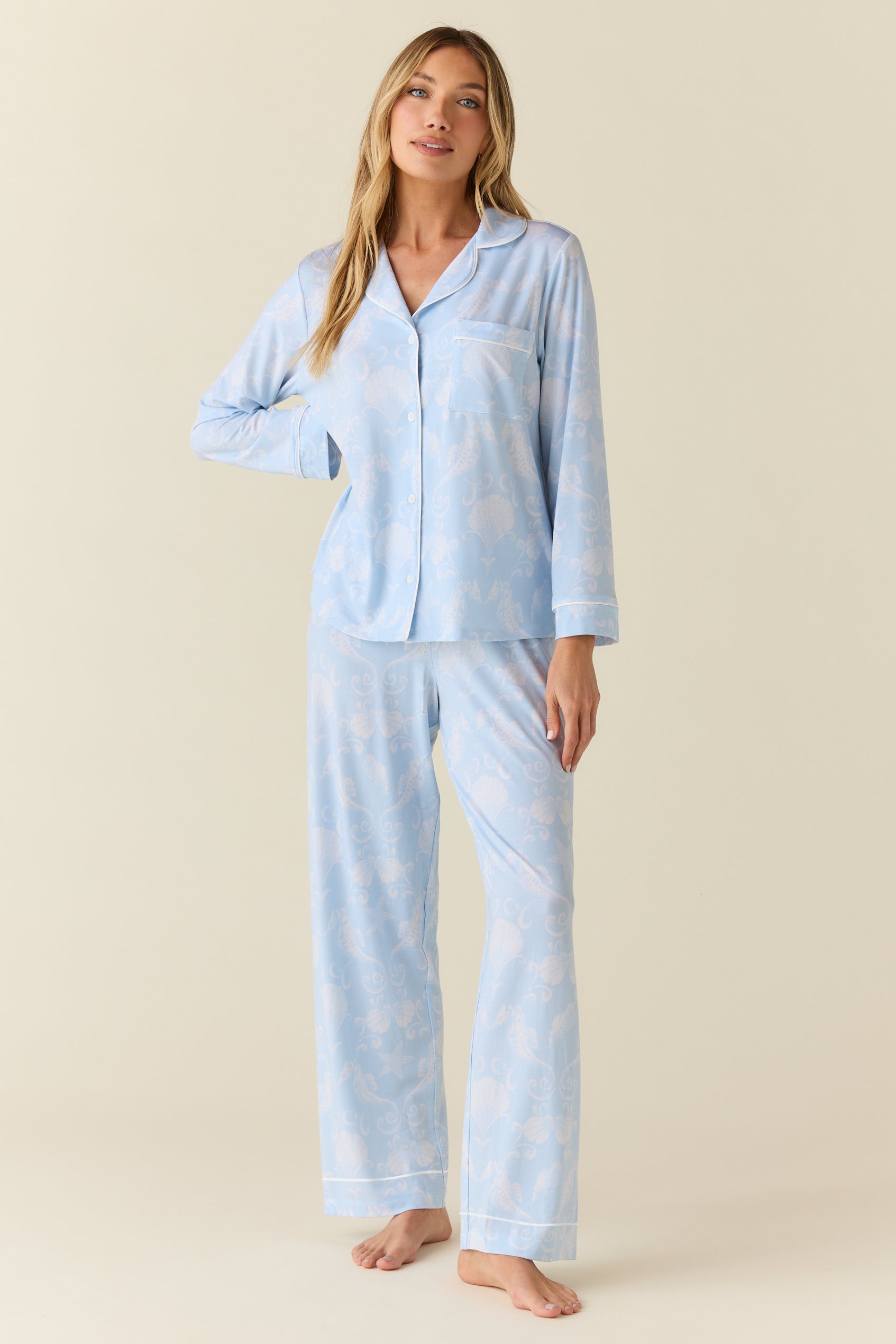 Aria TENCEL™ Lyocell Long PJ Set High Tide