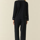 Aria TENCEL™ Lyocell Long PJ Set in Black