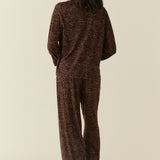 Aria TENCEL™ Lyocell Long PJ Set in Espresso Leopard