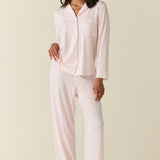 Aria TENCEL™ Lyocell Long PJ Set in Pink Stripe