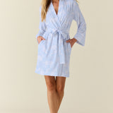 Ayla TENCEL™ Lyocell Short Robe in High Tide