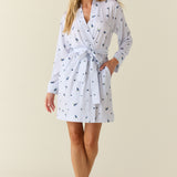 Ayla TENCEL™ Lyocell Short Robe in Blueberry Bliss