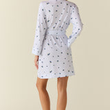 Ayla TENCEL™ Lyocell Short Robe in Blueberry Bliss