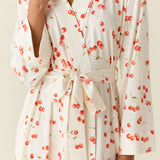 Ayla TENCEL™ Lyocell Short Robe in Cherry Jubilee