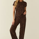 Bryn TENCEL™ Lyocell Tee PJ Set in Espresso Leopard