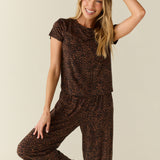 Bryn TENCEL™ Lyocell Tee PJ Set in Espresso Leopard