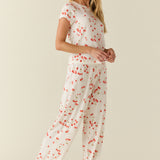 Bryn TENCEL™ Lyocell Tee PJ Set in Cherry Jubilee