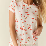 Bryn TENCEL™ Lyocell Tee PJ Set in Cherry Jubilee