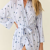 Eden TENCEL™ Lyocell Long Robe in Blueberry Bliss