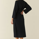 Eden TENCEL™ Lyocell Long Robe in Black