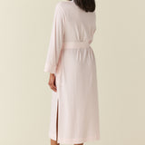 Eden TENCEL™ Lyocell Long Robe in Pink Stripe