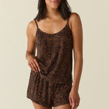 Elle TENCEL™ Lyocell Cami PJ Set in Espresso Leopard