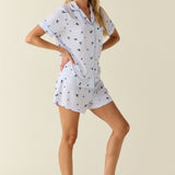 Mila TENCEL™ Lyocell Short PJ Set in Blueberry Bliss