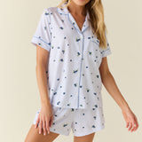 Mila TENCEL™ Lyocell Short PJ Set in Blueberry Bliss