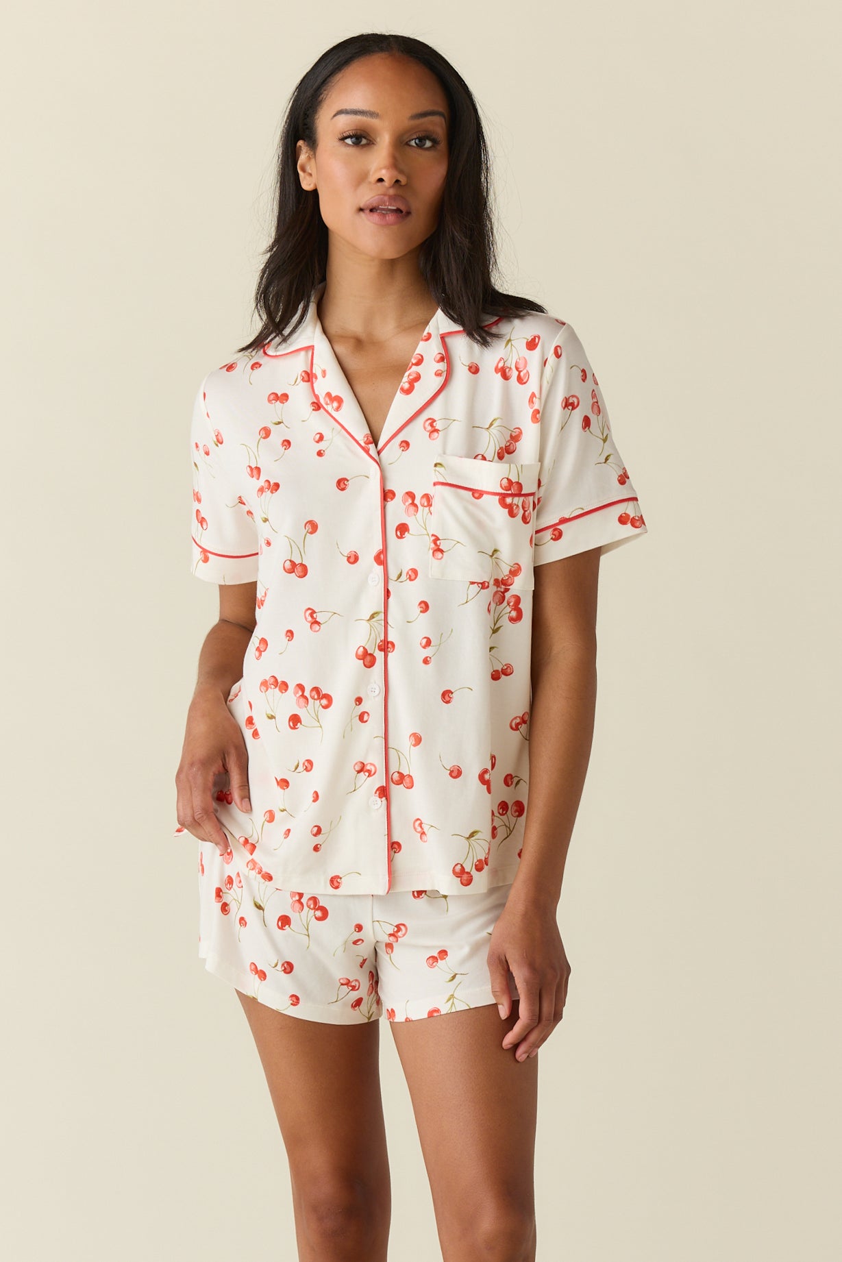 Mila TENCEL™ Lyocell Short PJ Set Cherry Jubilee