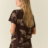 Taylor Cloud Jersey PJ Set in Savanna