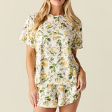 Taylor Cloud Jersey PJ Set in Lemon Verbena
