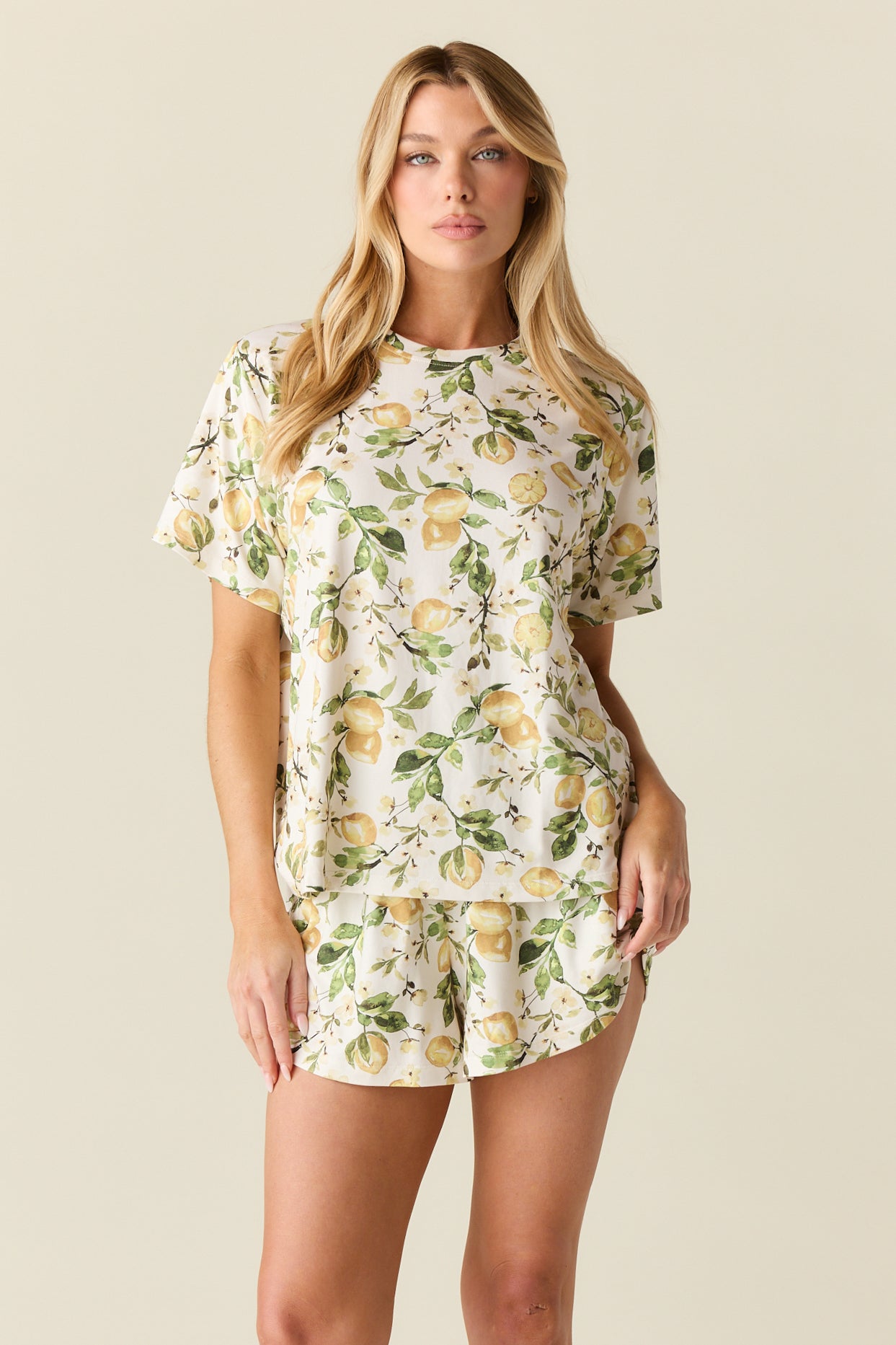 Taylor Cloud Jersey PJ Set Lemon Verbena