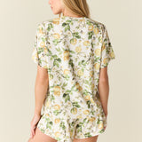 Taylor Cloud Jersey PJ Set in Lemon Verbena