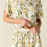 Taylor Cloud Jersey PJ Set in Lemon Verbena