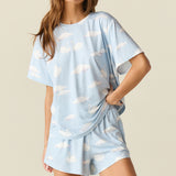 Taylor Cloud Jersey PJ Set in Swan Lake