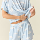 Taylor Cloud Jersey PJ Set in Swan Lake
