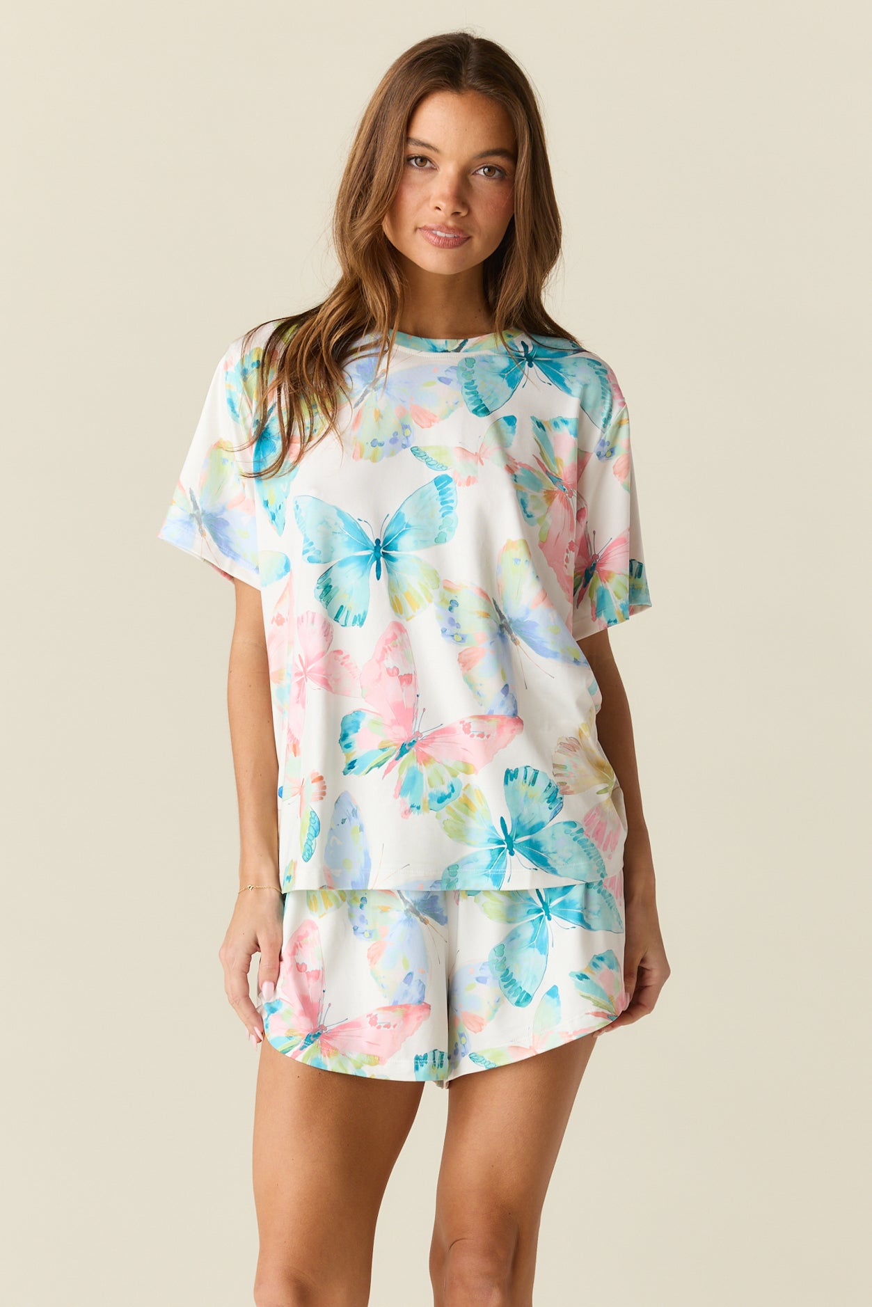 Taylor Cloud Jersey PJ Set Butterfly Bloom