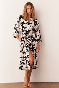 VERA MIDI ROBE | IVORY FLORAL
