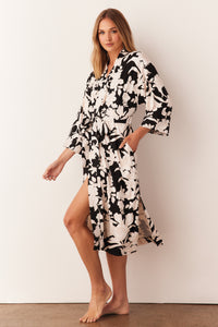 VERA MIDI ROBE | IVORY FLORAL