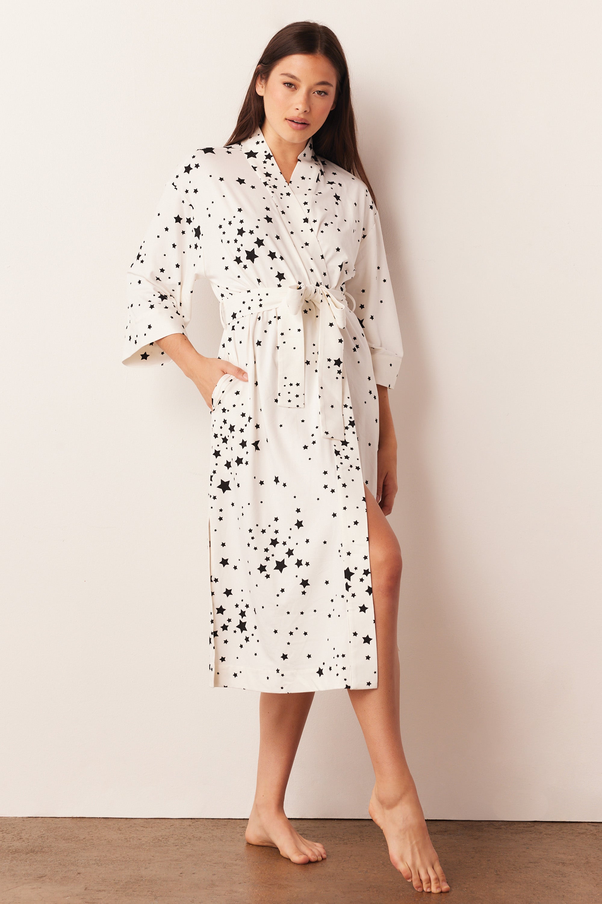 Vera Midi Robe | White Stars – MASONgrey