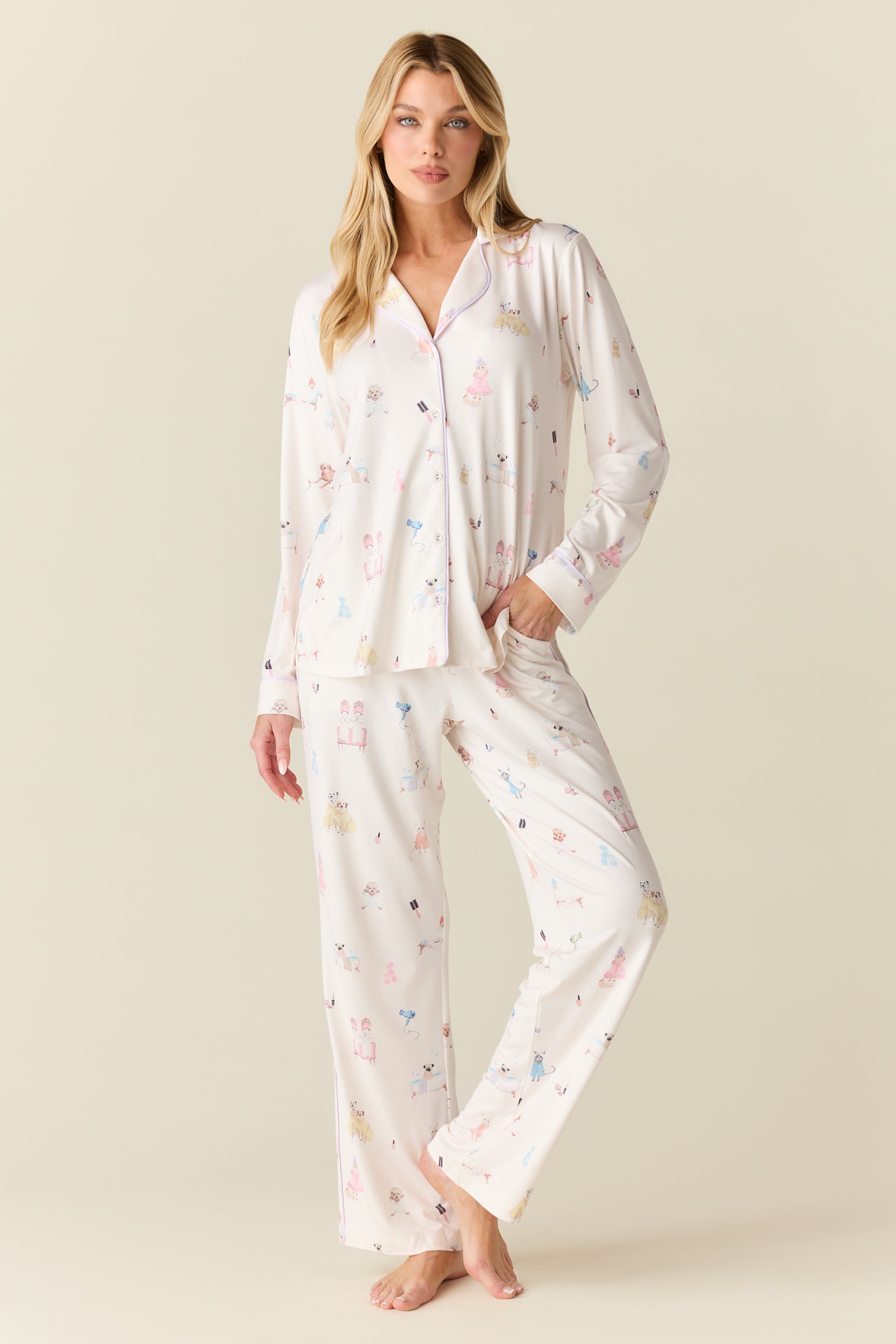 Winter Cloud Jersey PJ Set Spa Day