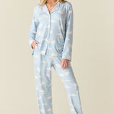 Winter Cloud Jersey PJ Set in Swan Lake