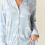 Winter Cloud Jersey PJ Set in Swan Lake
