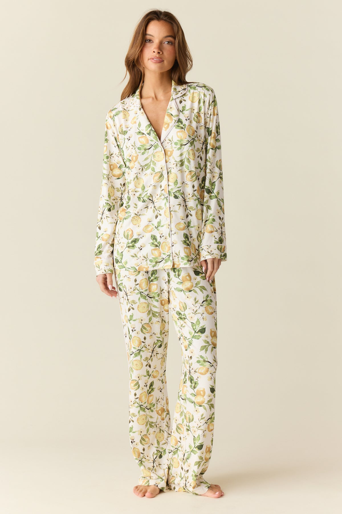 Winter Cloud Jersey PJ Set Lemon Verbena