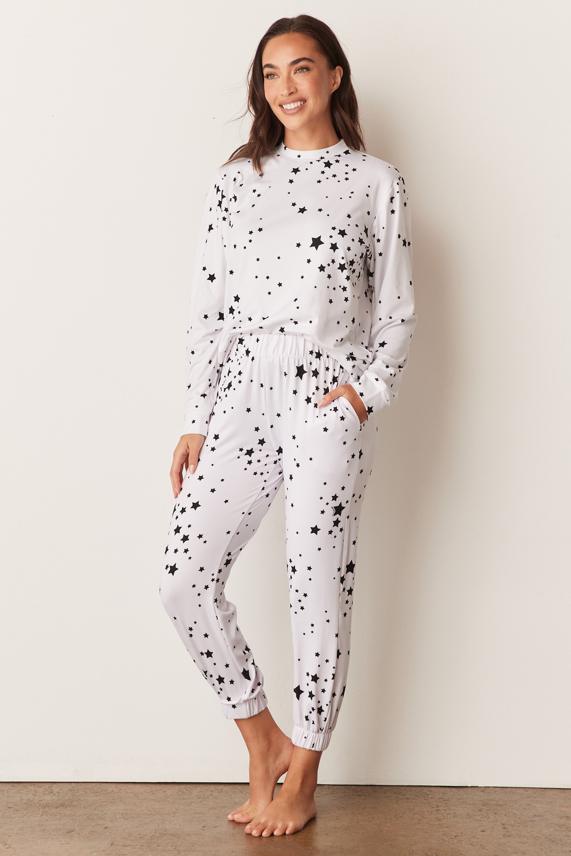 Load image into Gallery viewer, PARKER CREWNECK | BRIGHT WHITE STARS

