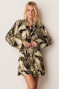 MEADOW CLASSIC SHORT ROBE | MIDNIGHT PALMS