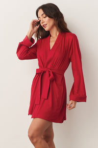 MEADOW CLASSIC SHORT ROBE | CRIMSON