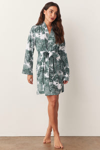 MEADOW CLASSIC SHORT ROBE | FOREST TOILE