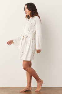 MEADOW CLASSIC SHORT ROBE | TAUPE STARS