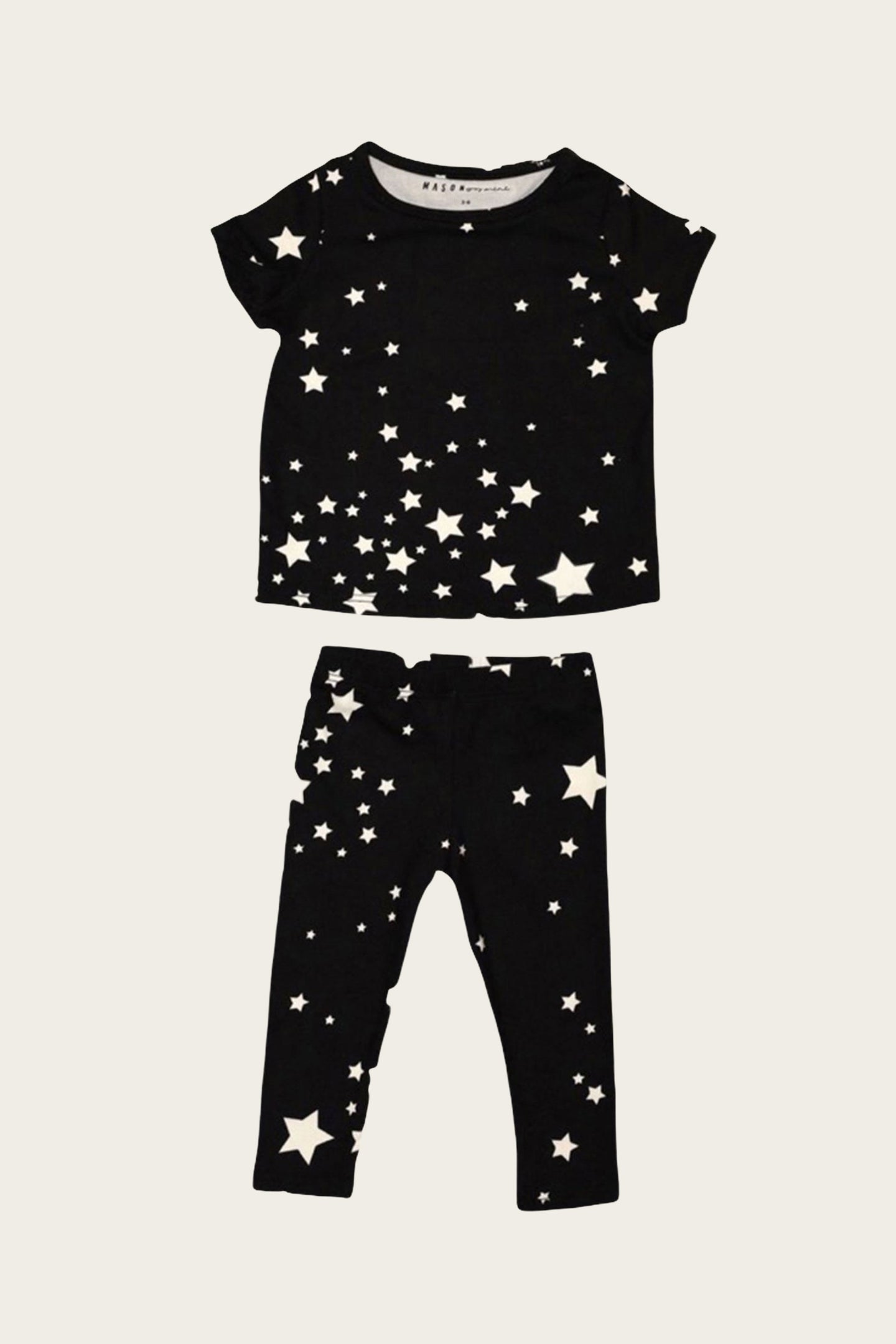 MINI T SHIRT SET | BLACK STARS