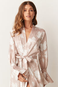 STARLET CUFF ROBE | NUDE FLORAL