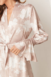STARLET CUFF ROBE | NUDE FLORAL