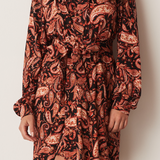 Quinn Banded Short Robe | Paisley