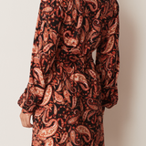 Quinn Banded Short Robe | Paisley