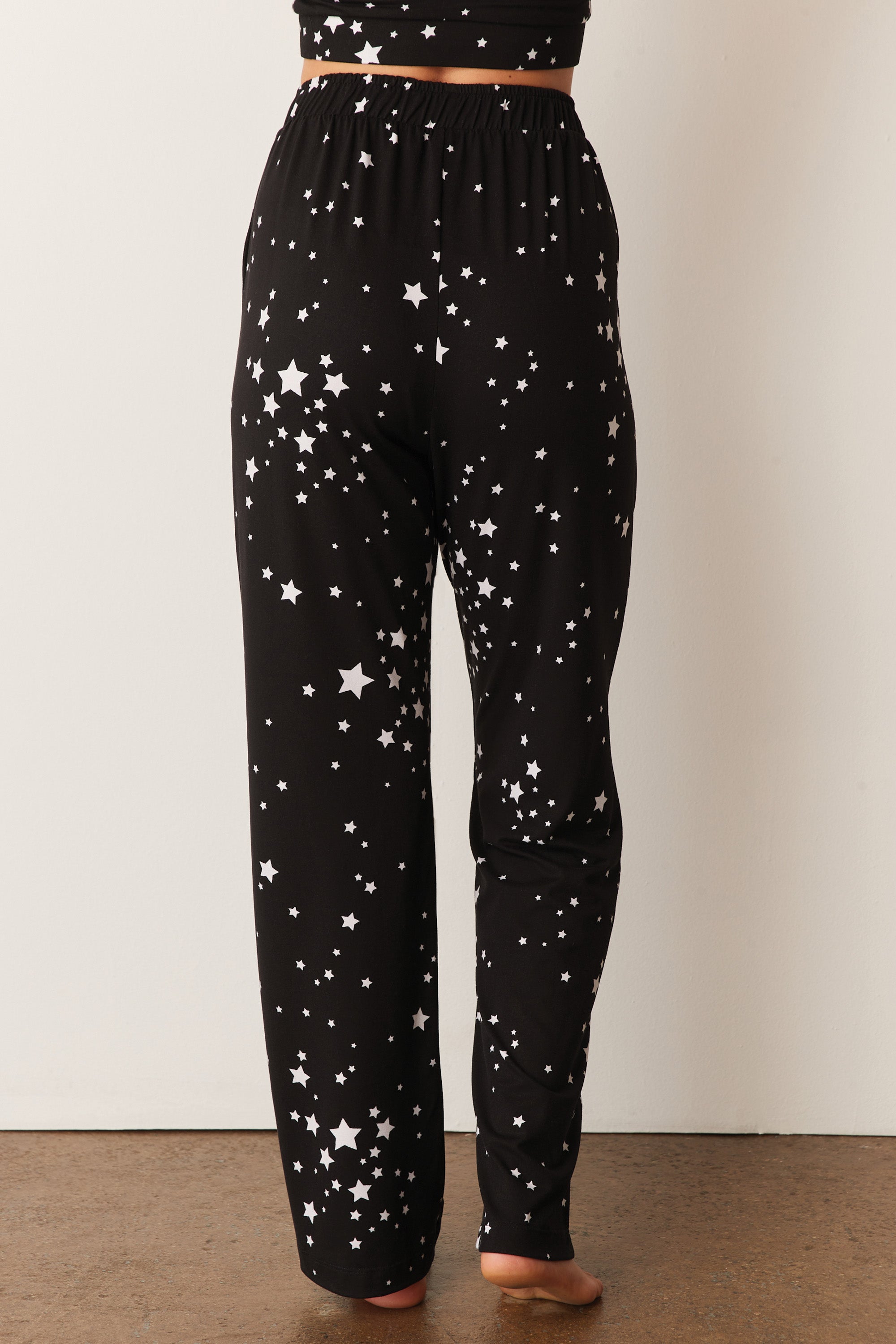 Load image into Gallery viewer, REMI LOUNGE PANT | BLACK STARS

