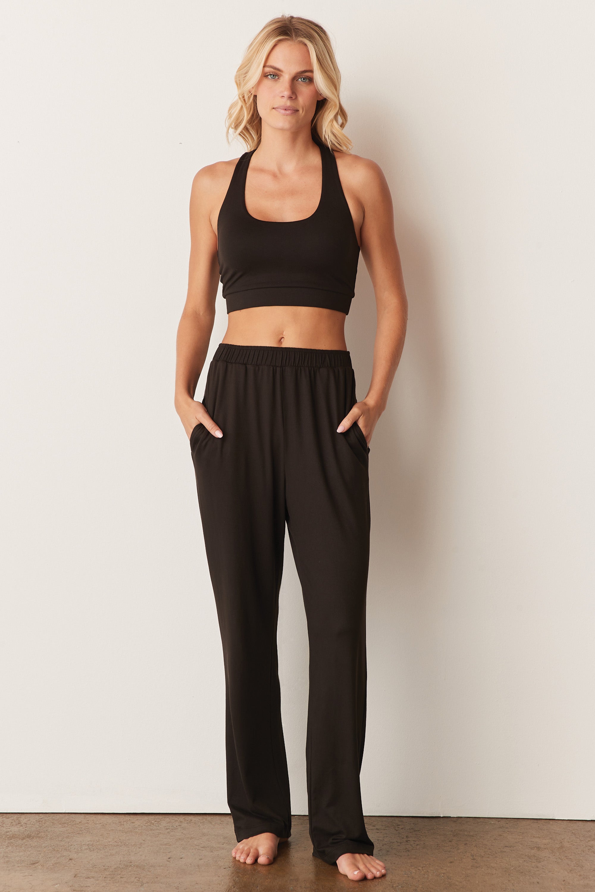 Load image into Gallery viewer, REMI LOUNGE PANT | SOLID BLACK
