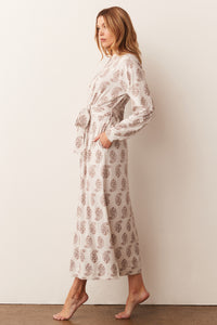 SKYLER BANDED LONG ROBE | BOHEME
