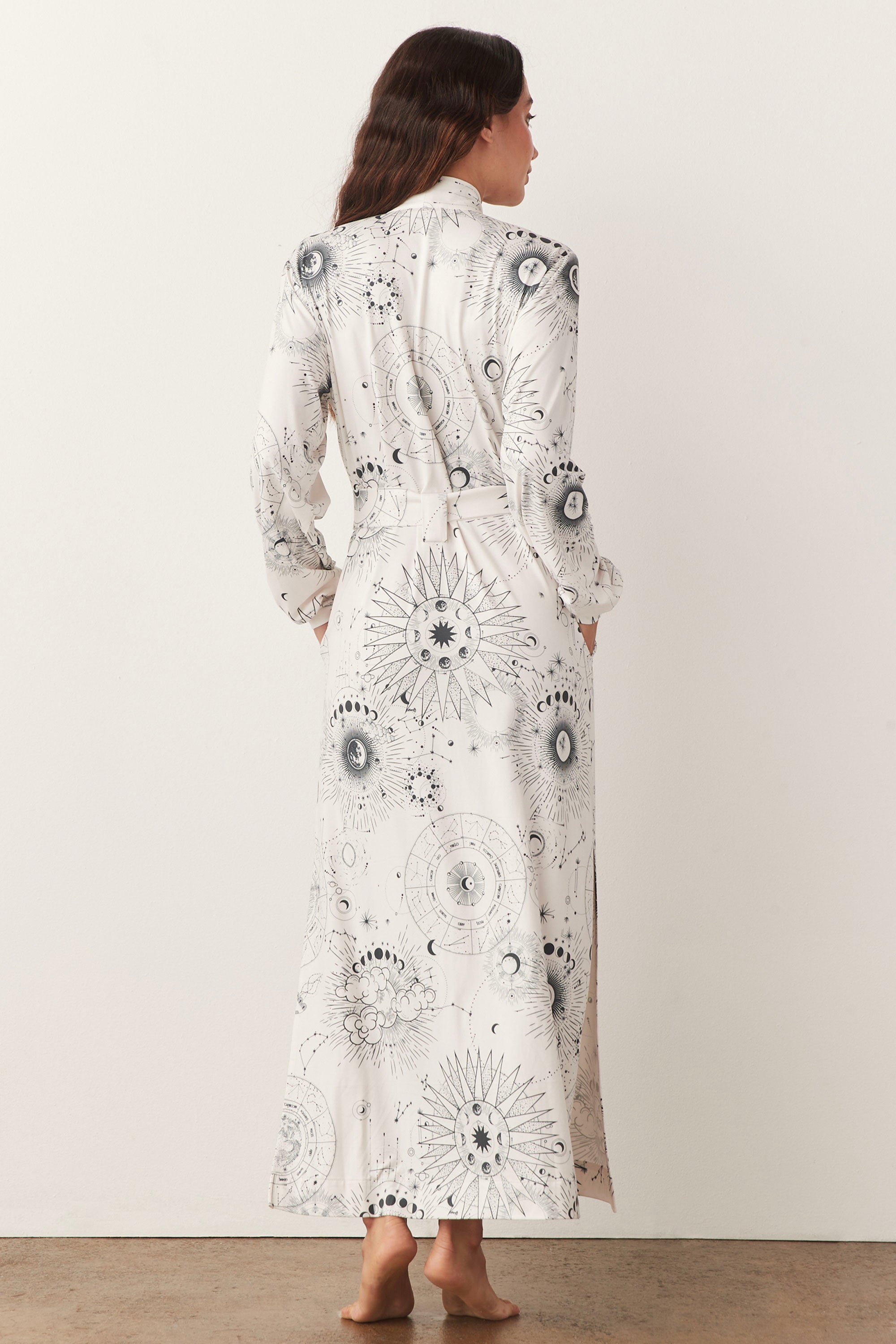 Load image into Gallery viewer, SKYLER BANDED LONG ROBE | CELESTIAL
